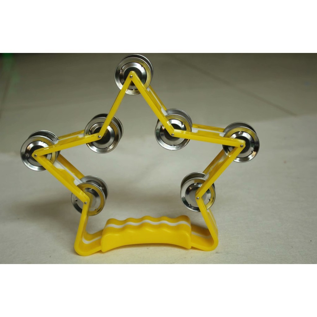 Lục lạc xúc xắc, xắc xô,cầm tay loại nhạc cụ tambourine hình ngôi sao cho bé