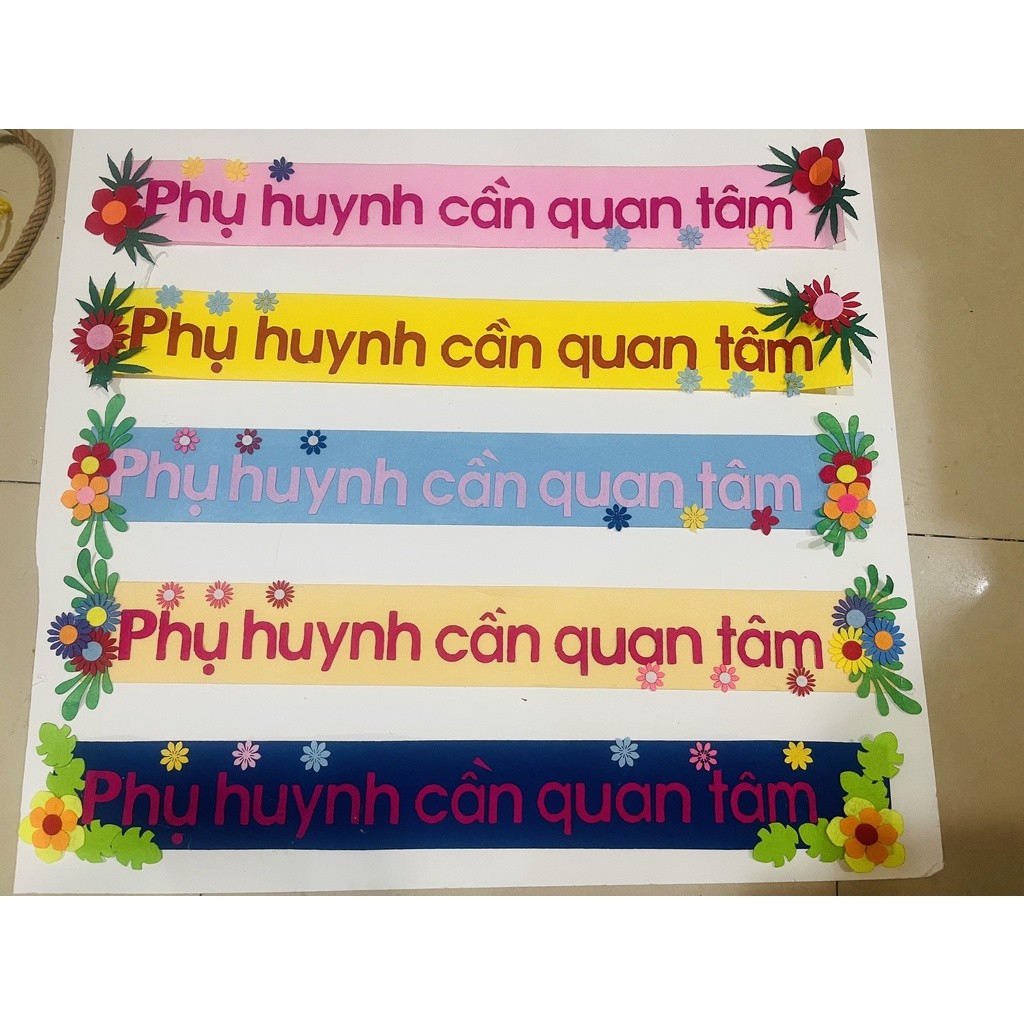Tên góc Tiêu đề các góc chủ đề lớp học mầm non vải dạ nỉ