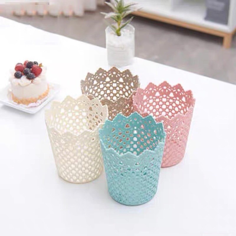 Giỏ hoa nhựa, sọt rác để bàn tròn, chữ nhật, vuông nhiều cỡ - Songlong