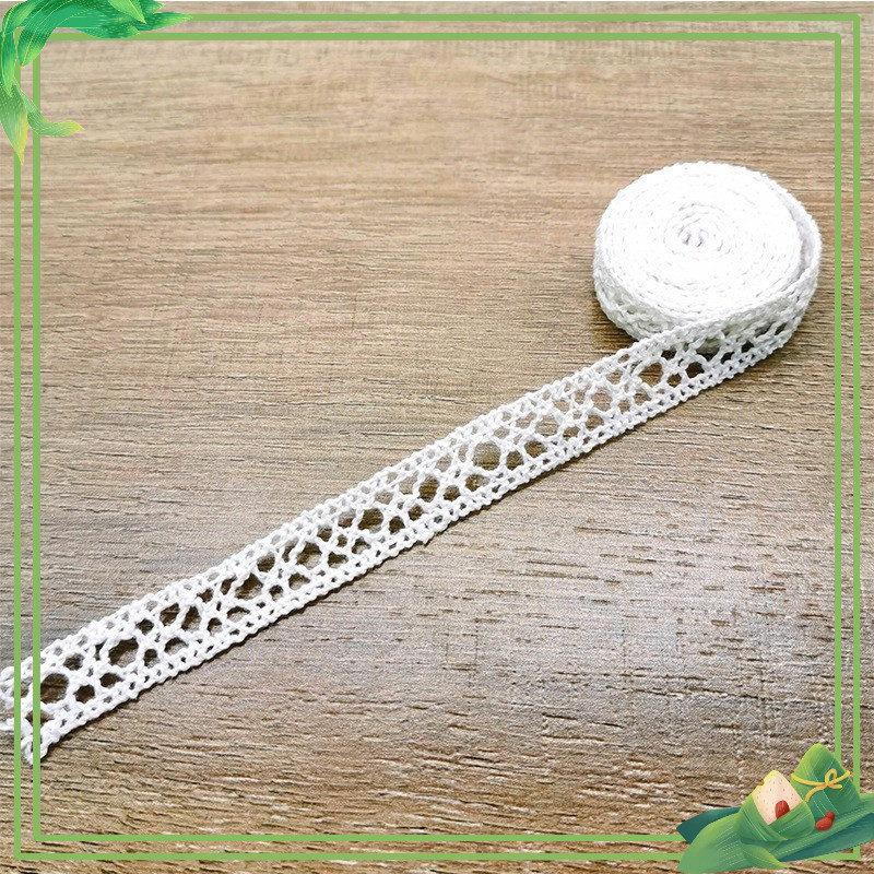 Ren Chỉ Trắng Trang Trí  diềm khung sản phẩm Handmade - Steam mầm non set 5 mét/1 cuộn
