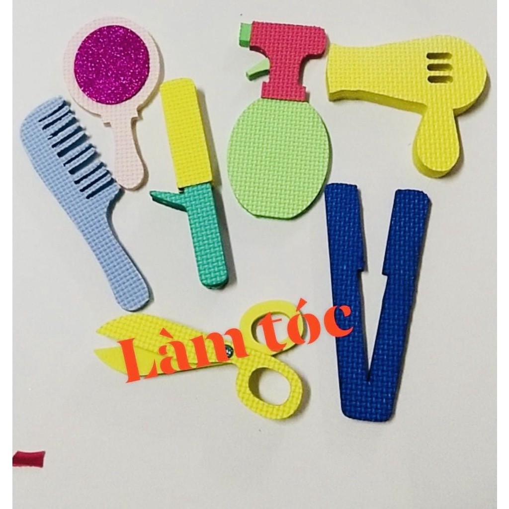 Bộ đồ nghề xốp làm bằng thủ công mầm non ( chủ đề nghề nghiệp)
