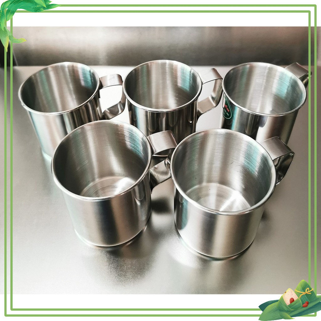 Ca uống nước inox 7cm có quai Inox 304 dùng cho trường học mầm non - tiểu học