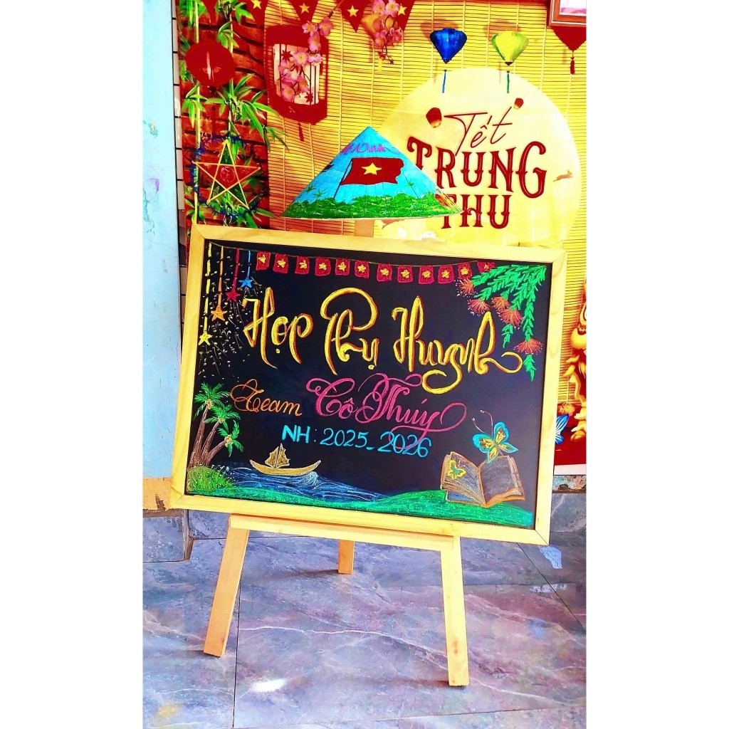Bảng ĐEN MENU 1 mặt đen viết phấn khung gỗ  có giá đỡ dành cho các cửa hàn g cafe,trà sữa, trà chanh, đồ ăn nhanh