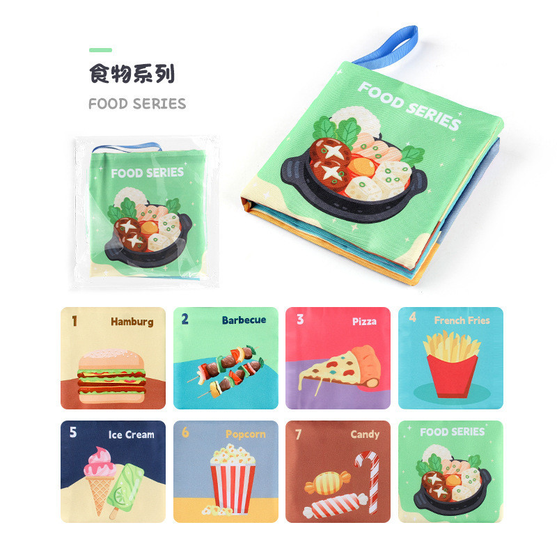 Sách vải  kích thích thị giác với nhiều chủ đề bằng tiếng anh giúp bé vừa học vừa chơi