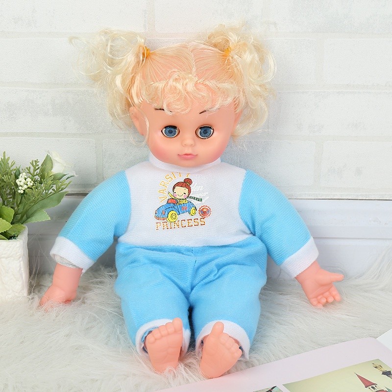 Búp bê tóc vàng đồ chơi bé gái dễ thương phát nhạc 36 cm