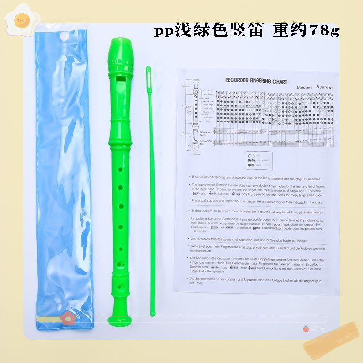Sáo học nhạc học sinh,sáo dọc Recorder 8 lỗ DHS rẻ,đẹp kèm que vệ sinh,túi đựng ( hàng loại 1)