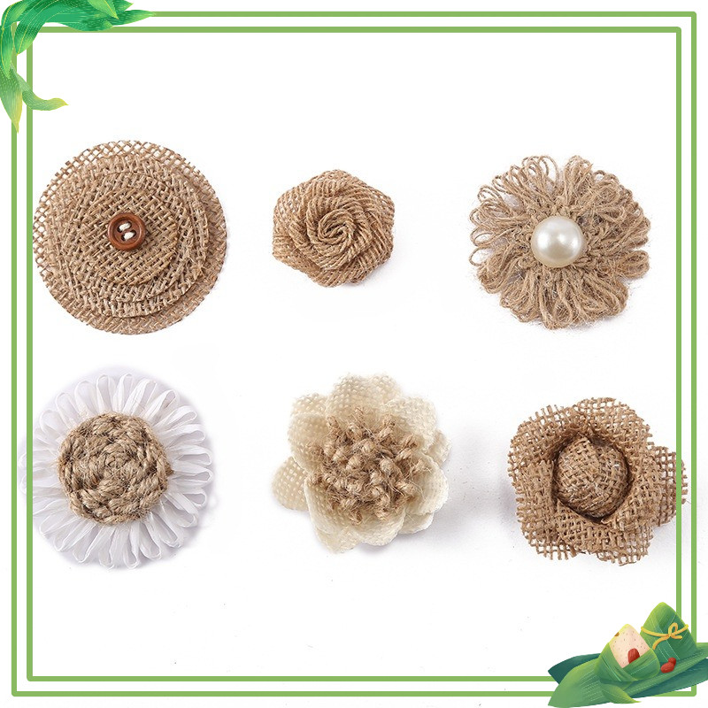 Nơ Vải bố handmade trang trí quà tặng lễ hội, Steam mầm non ( Combo 5 cái)