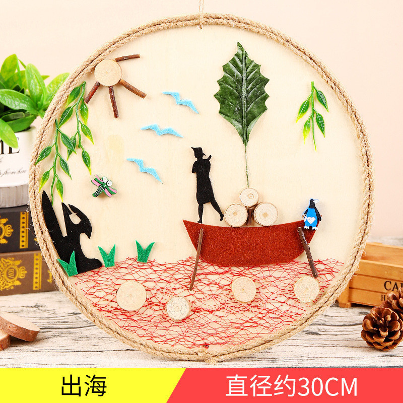 Tranh gỗ thủ công sáng tạo trang trí góc Steam. cho trẻ tạo hình Mầm non - Tiểu học