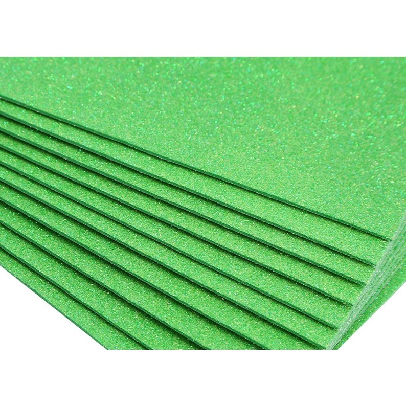 Xốp eva nhũ kim tuyến dày 2mm làm thủ công - làm hoa mầm non A4 / 1tờ