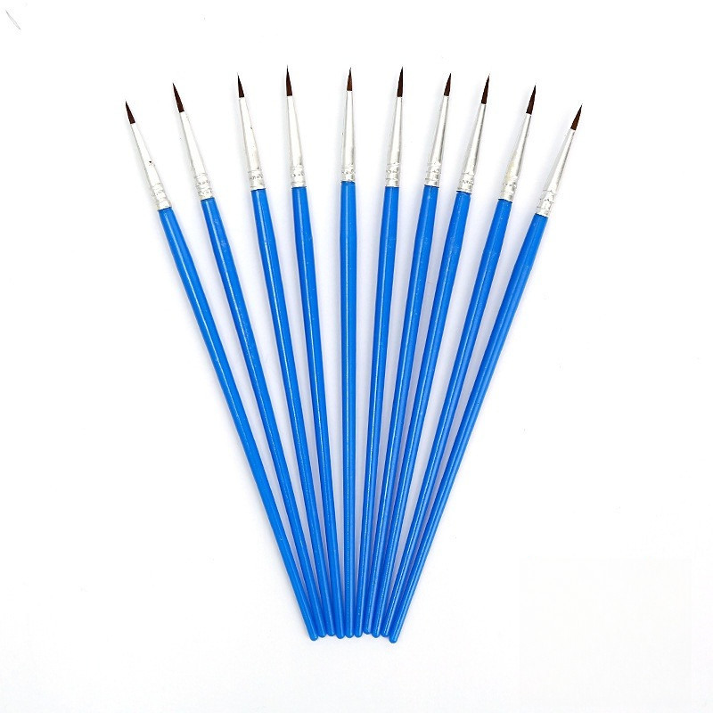 Set 10 chổi cọ tập vẽ trẻ em nghệ thuật graffiti trẻ em