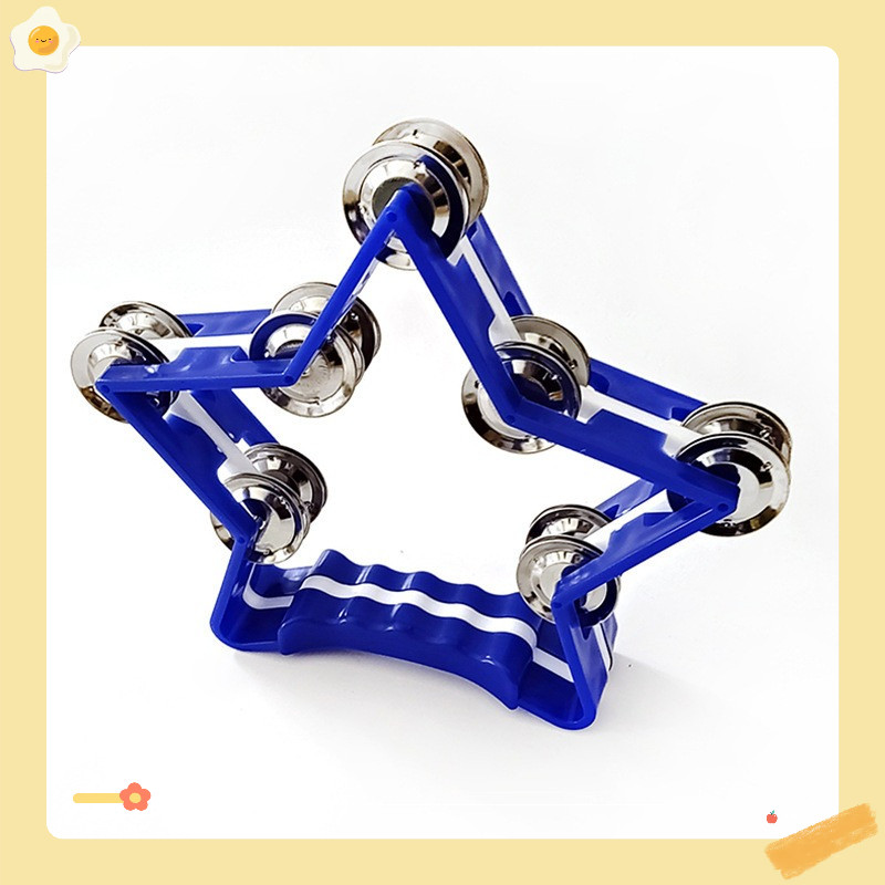 Lục lạc xúc xắc, xắc xô,cầm tay loại nhạc cụ tambourine hình ngôi sao cho bé
