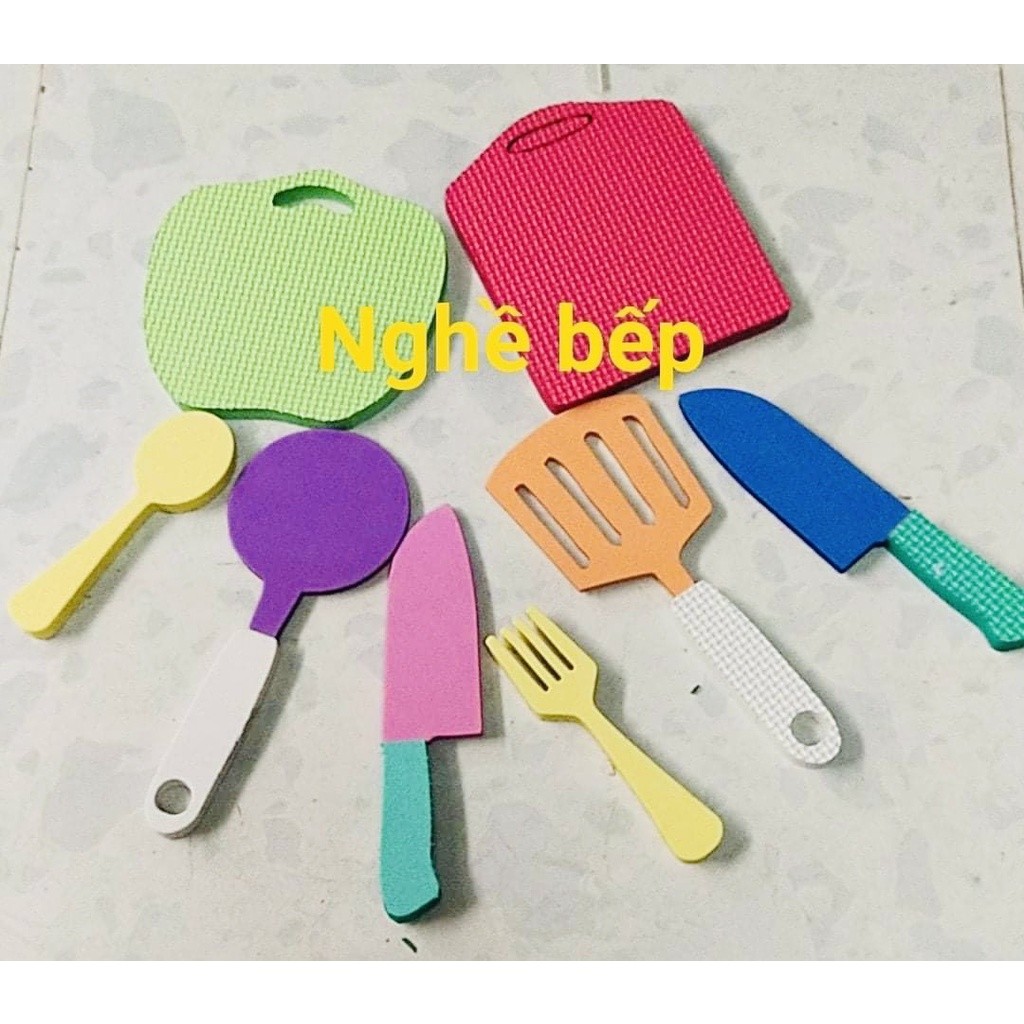 Bộ đồ nghề xốp làm bằng thủ công mầm non ( chủ đề nghề nghiệp)