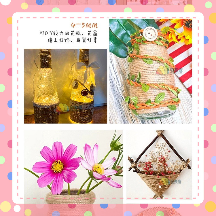 Dây thừng dây đay, dây thừng gai  làm handmade thủ công trang trí