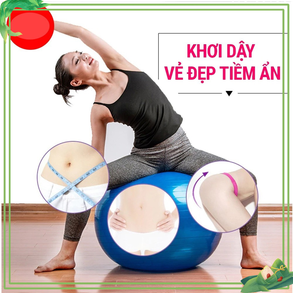 Bóng Tập YOGA Cao Cấp Chống Nổ, Banh Yoga Giãn Cơ Tập Size 75CM  ( Tặng bơm bóng )-Bóng Trơn