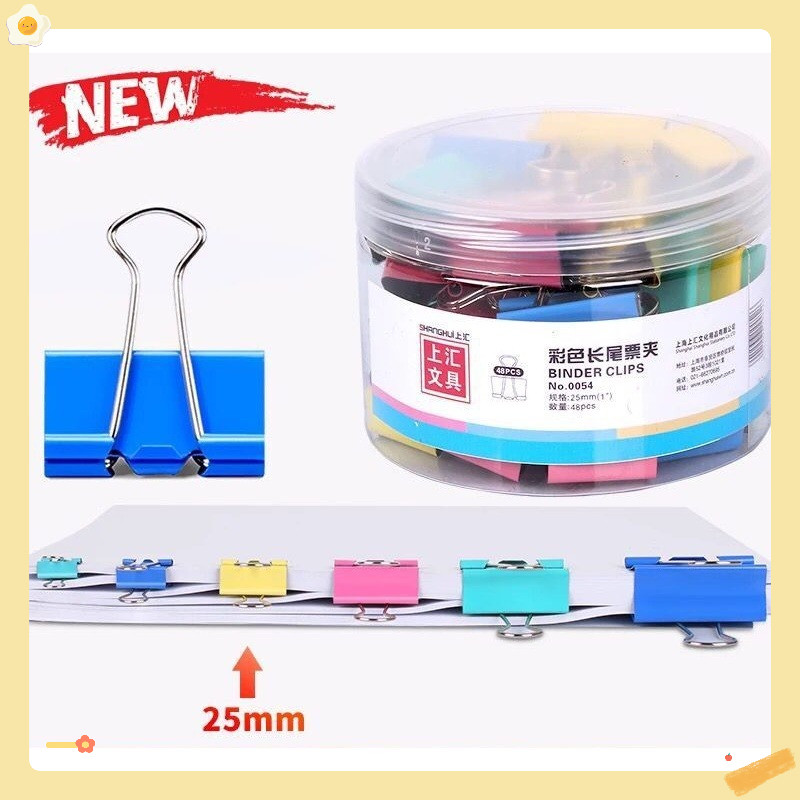Kẹp bướm shanghui - Stacom -Cỡ: 15mm, 19mm,25mm,32mm,41mm,51mm nhiều màu