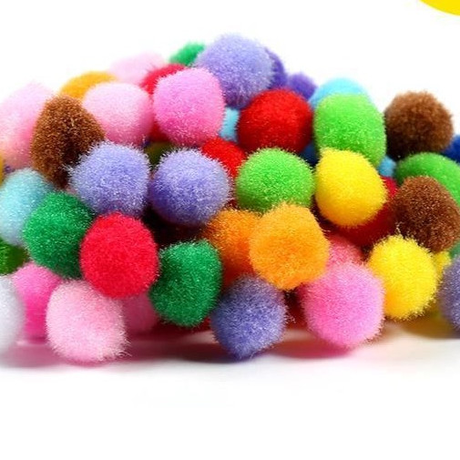 Hạt pom pom làm thủ công Hanmade - Steam trang trí mầm non