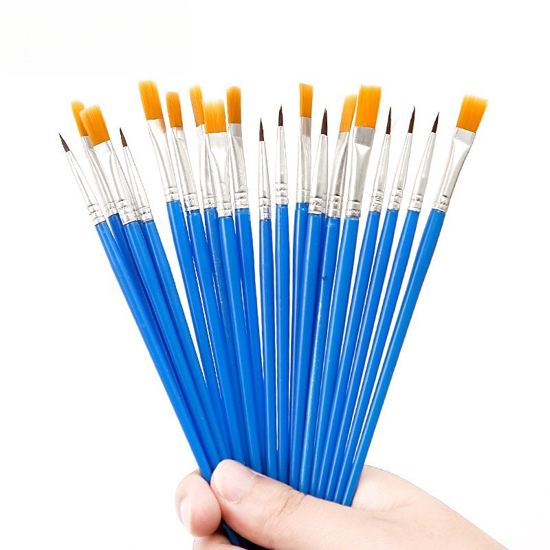 Set 10 chổi cọ tập vẽ trẻ em nghệ thuật graffiti trẻ em
