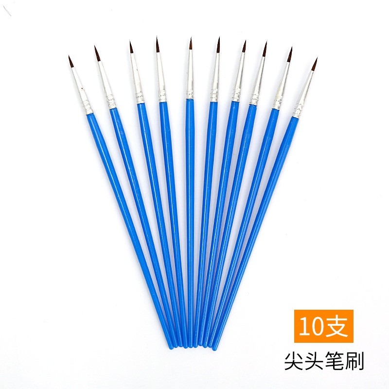 Set 10 chổi cọ tập vẽ trẻ em nghệ thuật graffiti trẻ em