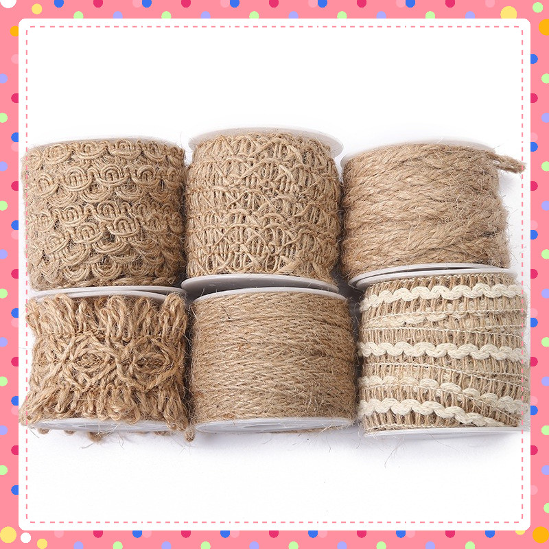 Dây gai  bện nghệ thuật handmade đóng gói quà tặng hoa trang trí nơ ruy băng làm thủ công