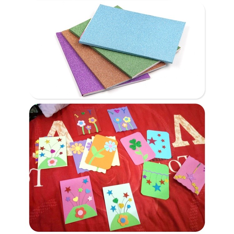 Xốp nhũ kim tuyến làm thủ công hanmade A4 / 1tờ,Xốp Eva Kim Tuyến Cao Cấp