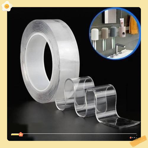 Băng Dính 2 Mặt Siêu Dính Băng Keo Nano Trong Suốt chịu lực và chịu nhiệt tốt