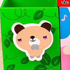 Ống cắm bút gỗ hộp đựng bút hoạt hình bằng gỗ làm quà tặng dễ thương và sáng tạo