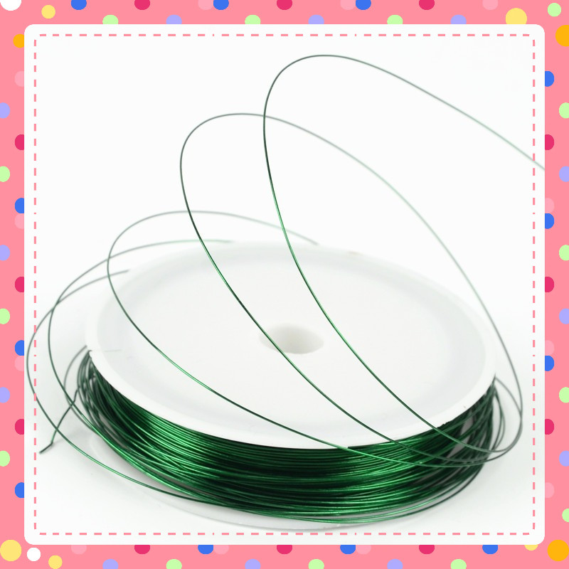 dây thép 50m mỏng, kẽm xi mềm, kẽm màu làm hoa giả, hoa len, hoa giấy, cây kim tiền0.4mm
