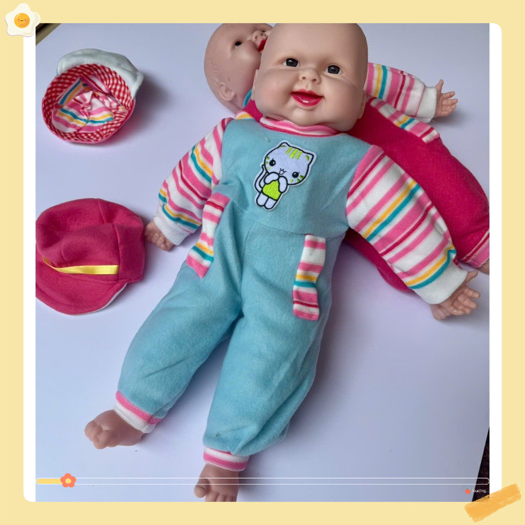 Búp bê sơ sinh đáng yêu búp bê biết cười 50cm thân mềm đồ chơimầm non