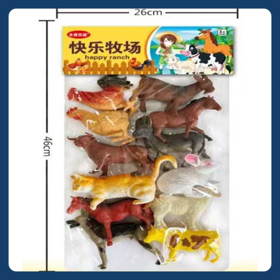 Mô hình con thú gia cầm bằng nhựa cao cấp giúp các bé học hỏi thế giới xung quanh (  loại to đẹp)