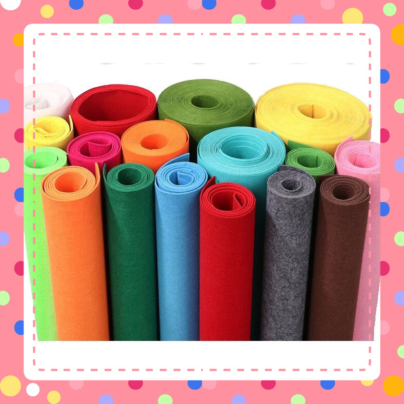 Vải nỉ mềm làm đồ handmade khâu quả , nhân vật con rối mầm non  khổ 90 x 90 cm dày 2 mm