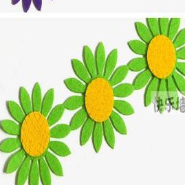 Dây hoa trang trí lớp học bằng vải nỉ -  tạo diềm bảng chủ đề dây 1 mét  ( Set 2 dây)