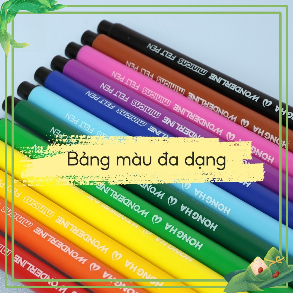 Bút lông màu Hồng Hà bút lông màu vẽ làm quà tặng Minions (12/18/24 màu) - 8121/8122/8123