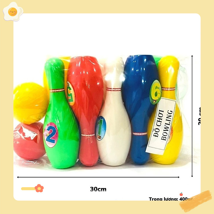 Bộ đồ chơi Bowling cỡ to bằng nhựa mềm cho trẻ vui chơi và vận động thể chất mầm non