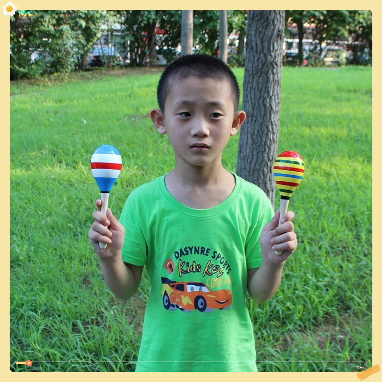Lục lạc gỗ - Xúc xắc bầu dài loại to dài 20cm ( Giáo cụ âm nhạc) đồ dùng mầm non