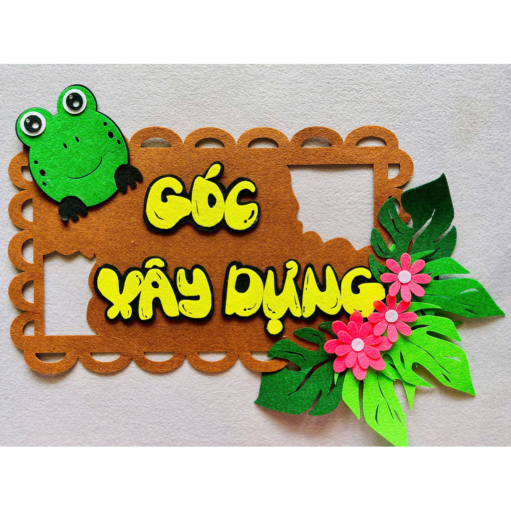 Khẩu hiệu, tiêu đề các góc chủ đề thủ công trang trí lớp học mầm non - tiểu học