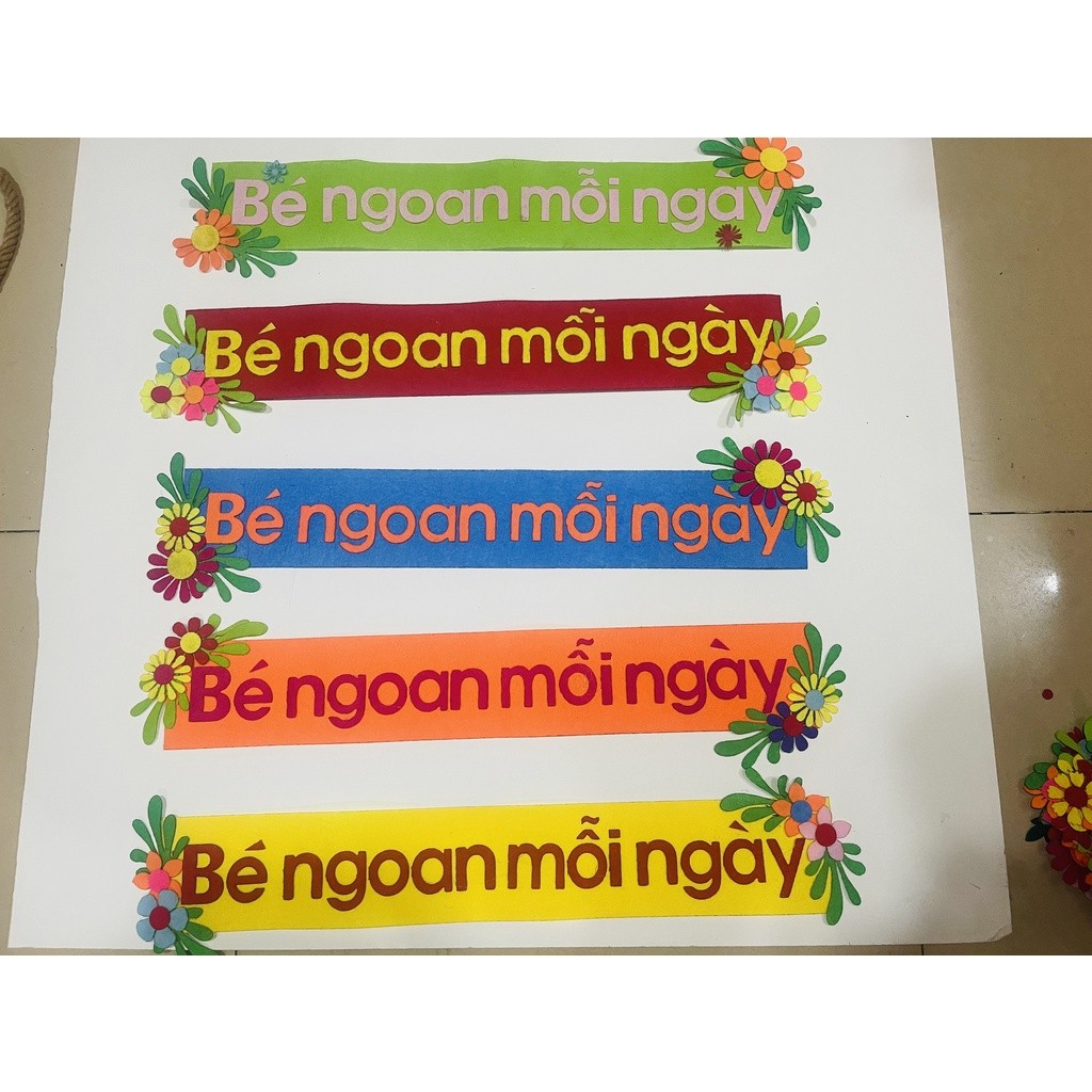 Tên góc Tiêu đề các góc chủ đề lớp học mầm non vải dạ nỉ
