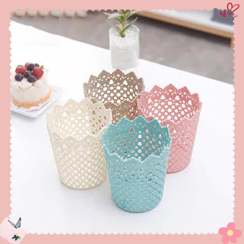 Giỏ hoa nhựa, sọt rác để bàn tròn, chữ nhật, vuông nhiều cỡ - Songlong