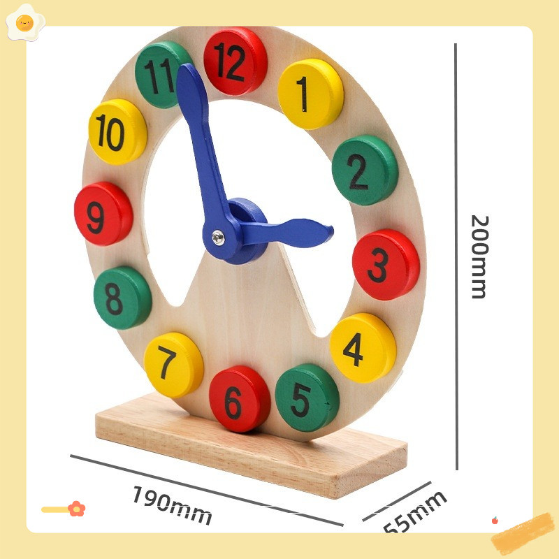 ĐỒNG HỒ GỖ ĐỂ BÀN MONTESSORI GIáo Cụ Montessori - ĐỒ CHƠI Phát triển tư duy sớm