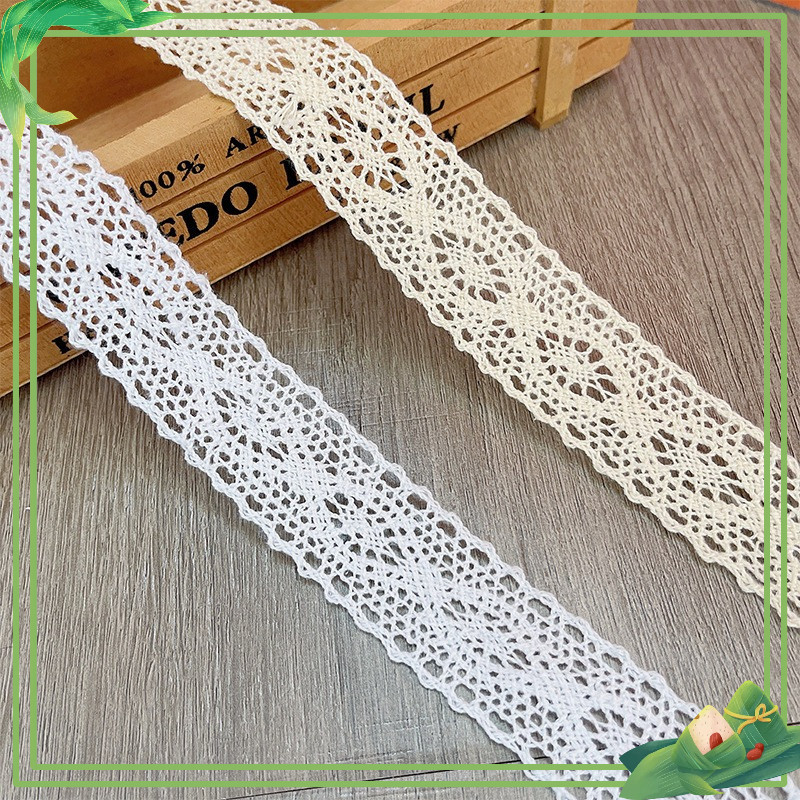 Ren Chỉ Trắng Trang Trí  diềm khung sản phẩm Handmade - Steam mầm non set 5 mét/1 cuộn