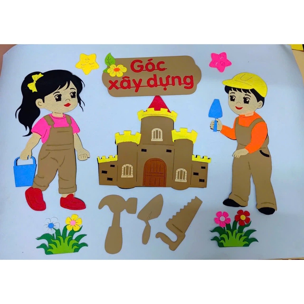 Tổng hợp - Góc mầm non steam pha nỉ  trang trí lớp học mầm non theo (mẫu to đẹp)