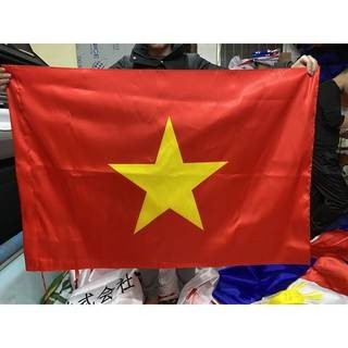 Cờ tổ quốc, cờ đỏ sao vàng 0,8x1,2m vải sa tanh - Loại Đẹp Siêu Bền ( đơn giá 1 chiếc )