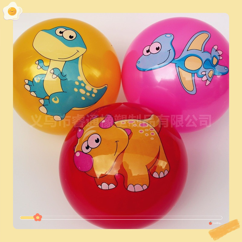 Bóng cao su bơm hơi hình khủng long Size 22 cm cao su mềm cho bé