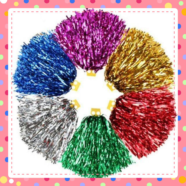 Bông tua thể dục - Bông tua cổ vũ loại đẹp 30cm 7 màu - Đồ dùng mầm non  ( giá 1 đôi )