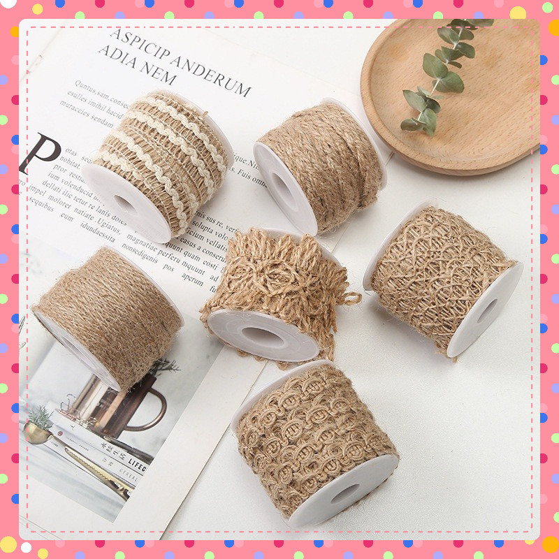Dây gai  bện nghệ thuật handmade đóng gói quà tặng hoa trang trí nơ ruy băng làm thủ công