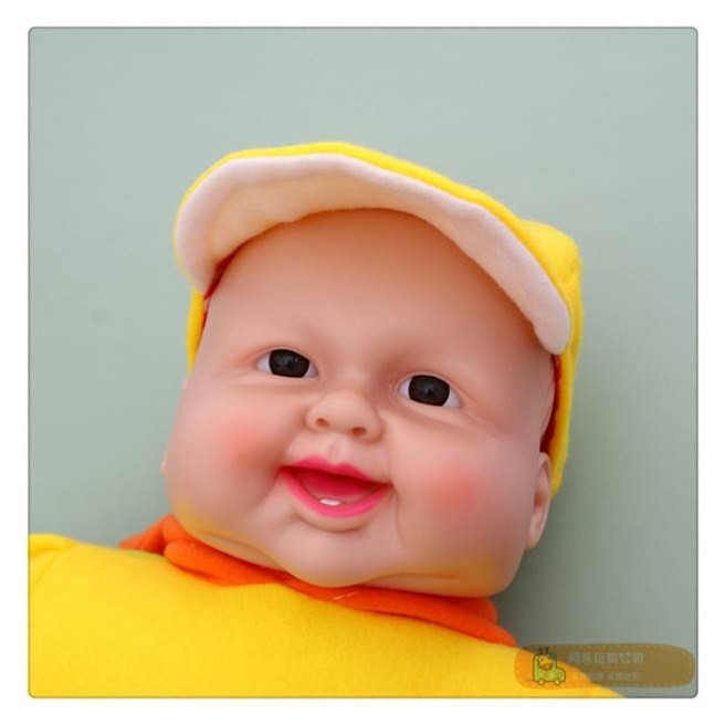 Búp bê sơ sinh đáng yêu búp bê biết cười 50cm thân mềm đồ chơimầm non