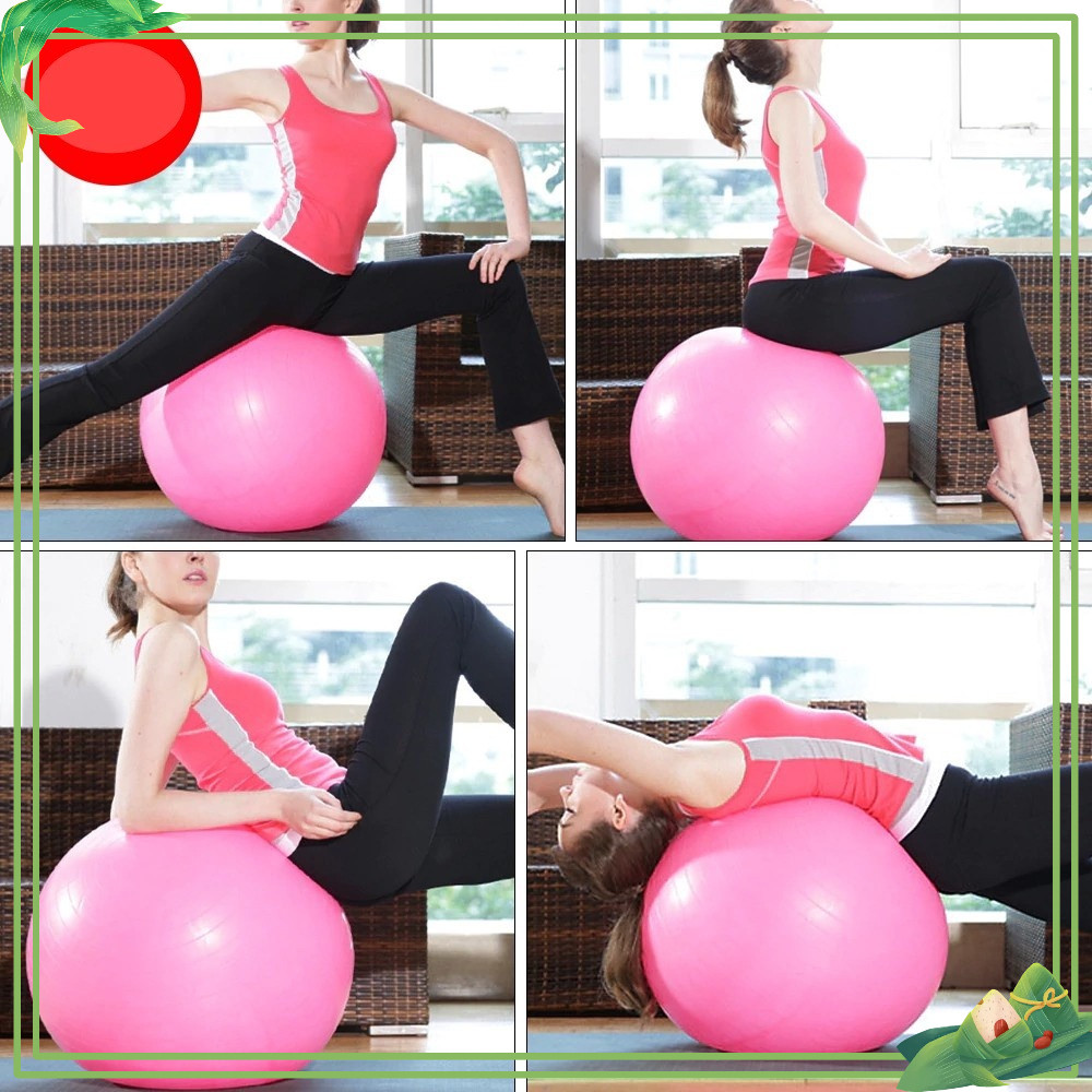 Bóng Tập YOGA Cao Cấp Chống Nổ, Banh Yoga Giãn Cơ Tập Size 75CM  ( Tặng bơm bóng )-Bóng Trơn