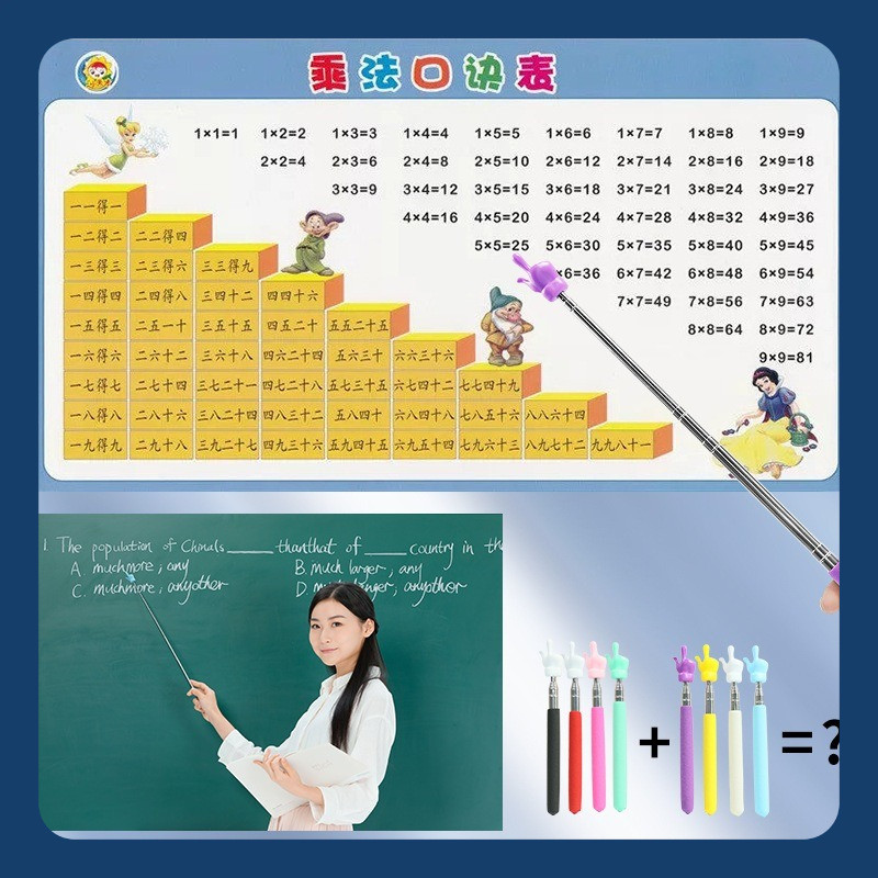 Que chỉ bảng  giáo viên bàn tay, giáo cụ dạy học tiếng anh đồ dùng hỗ trợ có thể thu gọn và kéo dài