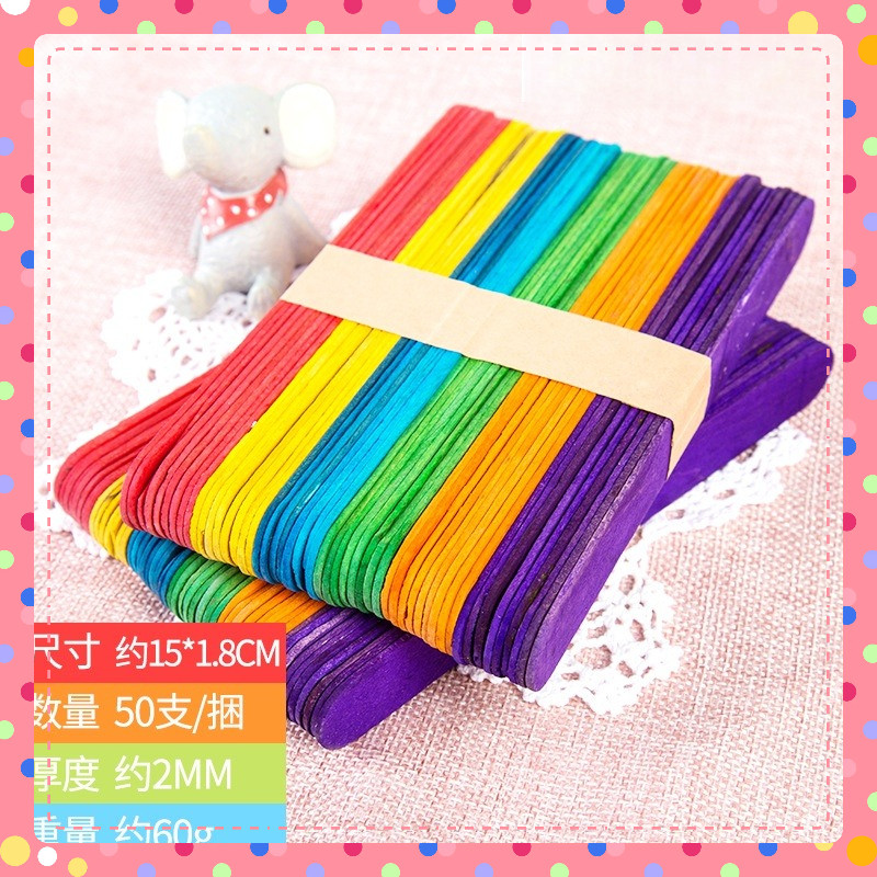 Que kem gỗ màu làm thủ công handmade mô hình mầm non - tiểu học