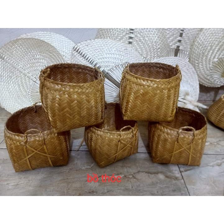 Đồ mây tre đan thủ công trang trí góc STEAM deco chợ quê  mầm non - tiểu học