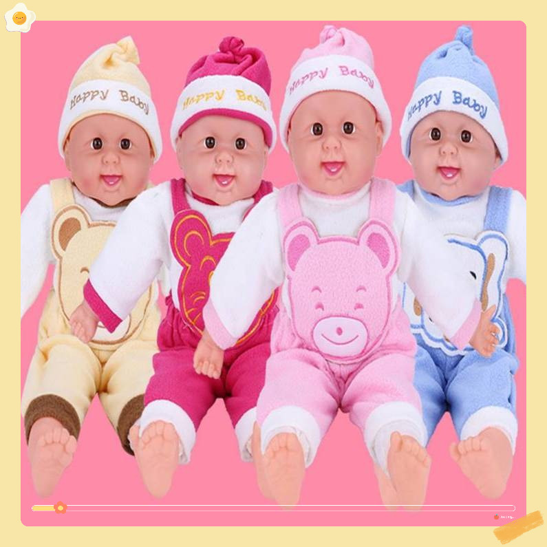 Búp bê bé trai sơ sinh đáng yêu bông mềm cao 50 cm có tiếng âm thanh cười
